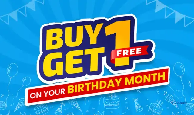 Buy 1 Get 1 Free on Birthday Month